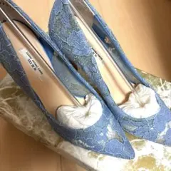 【美品】SEVEN TWELVE THIRTY レースハイヒール 23cm