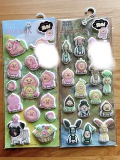 こびとづかん　スペシャルもっちもちシール　暗闇で光る　2種