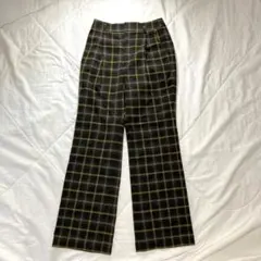 LOWRYS FARM きれいめ カジュアル パンツ チェック柄 レディース