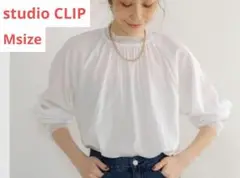studio CLIP レースアソートブラウス白Mサイズ
