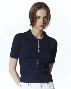 新品タグ付】Bibiy. BERYL KNIT BLOUSE - メルカリ