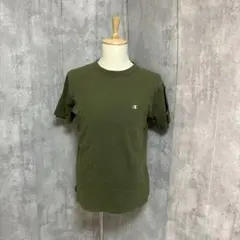 チャンピオン　ロゴ　刺繍　シンプル　カットソー　カジュアル