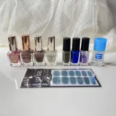 ネイルまとめ売り9点 CANMAKE NAILHOLIC トップコート付き