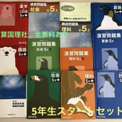 小5 ほぼ未使用　早稲田アカデミー予習シリーズ演習問題集・教材セット