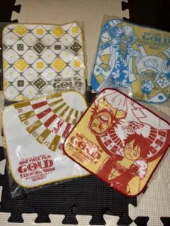 ワンピース ゴールド タオルハンカチ 4枚セット