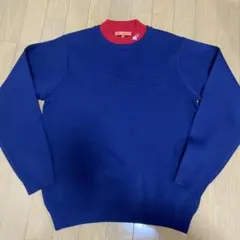 BEAMSビームスゴルフ　レディースLネイビー赤ハイネック