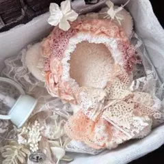 春橙の移ろい、レースぬい服｜ちびぐるみ｜着ぐるみ｜マスコット｜いつぬい