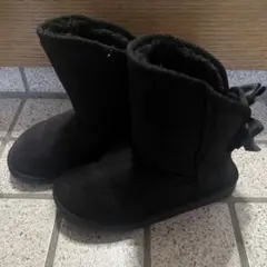 リボン付きムートンブーツ 20cm