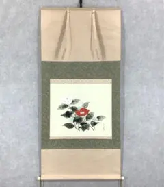 掛軸 安田 靫彦 早春佳色 複製 椿 紅白 横物 - メルカリ