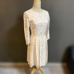 【Ted Baker】総レースワンピース　薄ピンク