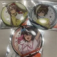 ウマ娘 サンリオ 缶バッジ キタサンブラック サトノダイヤモンド　シュヴァルのサムネイル