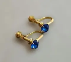 レディース　イヤリング　ブルーの装飾