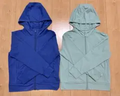 ユニクロ エアリズムUVカットフルジップパーカ 130 2着セット