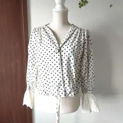 no.30【バーンブリーズ】水玉模様の長袖シャツ/アウター