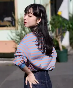 FREAK'S STORE レディース　ボーダー ビッグロンT