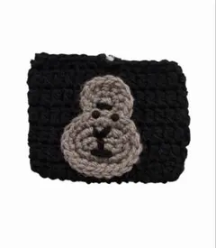 かぎ針編み ごりらモチーフ ミニポーチ｜ブラック ハンドメイド　残り一点