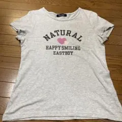 EASTBOY 半袖 Tシャツ グレー ロゴ ハートのサムネイル