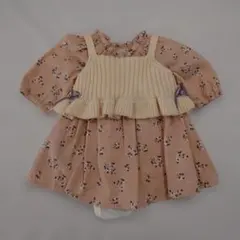 petit main フラワープリントロンパース 70