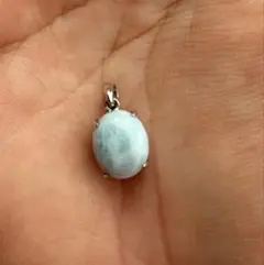 K18YG ラリマー ペンダントトップ 1.00ct バチカン加工済、試着のみ 