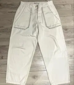 ZARA ホワイトパンツ ワイドテーパード EUR40 / USA31