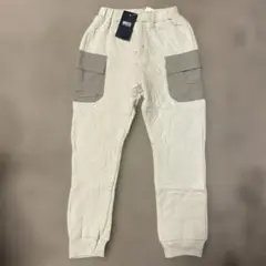 新品未使用★BREEZE★キルティングカーゴパンツ★140ライトグレー