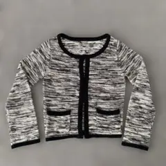 MiXT 白と黒のストライプカーディガン Mサイズ
