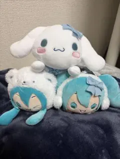 初音ミク×シナモロール寝そべりぬいぐるみWINTER Ver 3種セット