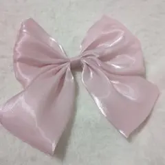 ピンク リボン ヘアクリップ