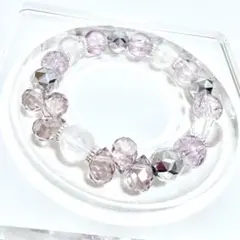 天然石 天然水晶デザインブレスレット