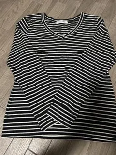 BACK NUMBER ボーダー柄長袖Tシャツ Mサイズ