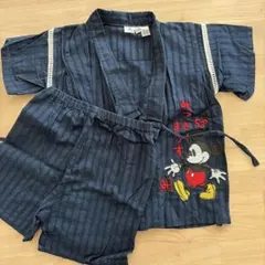 ミッキーマウス 甚平 ネイビー 100cm
