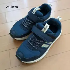 ネイビー 瞬足スニーカー 21.0cm