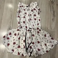 Lovetoxic ハート柄 ノースリーブワンピース Sサイズ