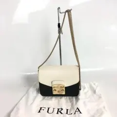 FURLA フルラ メトロポリス チェーン ショルダーバッグ ホワイト