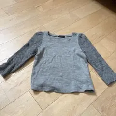 Another Editionグレー 長袖ニットトップス