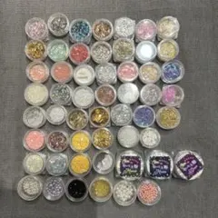ネイルパーツ 約50個セット　ラメ、ホロ、パール、ストーン等