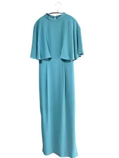 オケージョンドレス　結婚式　ブルー　ロングドレス　フォーマル【美品】