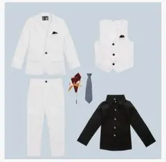 男の子スーツセット 白 ワイドサイズ！