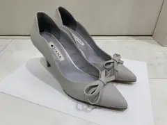 Diana ブルー　リボン付き ハイヒール　美品