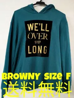BROWNY ブラウニー フーディー パーカー ターコイズグリーン F
