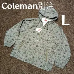 新品L／Coleman別注 ナイロン アノラック 総柄 オーバーサイズ