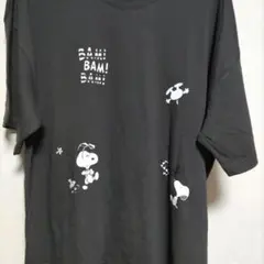 新品未使用　レディースPeanut半袖黒グレーTシャツ　４Ｌのサムネイル