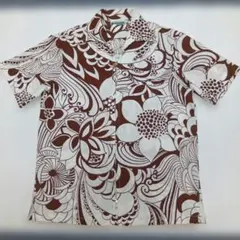 希少　 70s Penneys ジップアロハシャツ サイケデリック 総柄のサムネイル