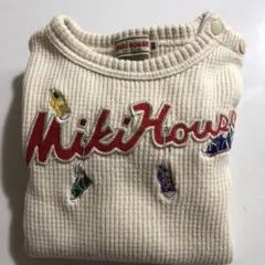 Miki House☆トレーナー80サイズ スニーカー柄クリーム☆ミキハウス☆