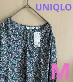 【匿名配送】UNIQLO ユニクロ 花柄 プリントチュニック　長袖 M
