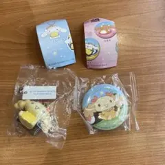 SANRIO シナモロール シフォン フィギュア 缶バッジ セット売り