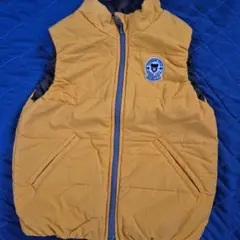 DOUBLE B リバーシブル ダウンベスト 迷彩柄 イエロー