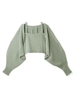 GRL カーディガン×キャミソールニットアンサンブル [cu327] 最終値下げ