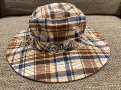 mont-bell チェック柄 アウトドアハット56-58cm Mサイズ