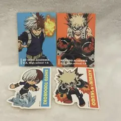 僕のヒーローアカデミア ステッカー 4枚セット　轟焦凍　爆豪勝己